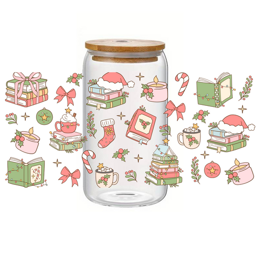 Glass Cup 500 ml - Christmas Addicted