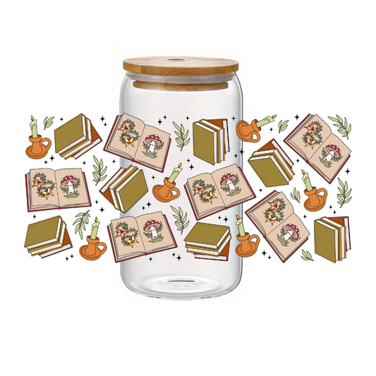 Glass Cup 500 ml - Cottage Core Autumn