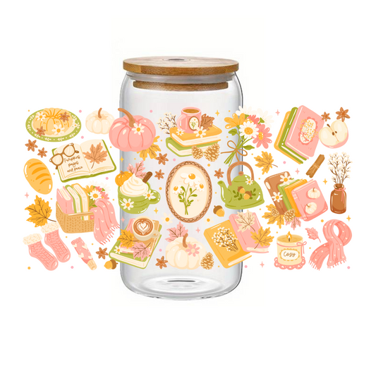 Glass Cup 500 ml - Fall Vibes