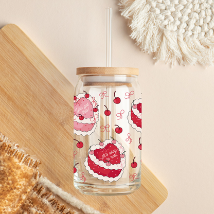 Glass Cup 500 ml - Positive Cake