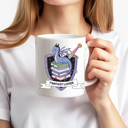 Ceramic mug 300 ml - Fantasy Lover Shield Dragon
