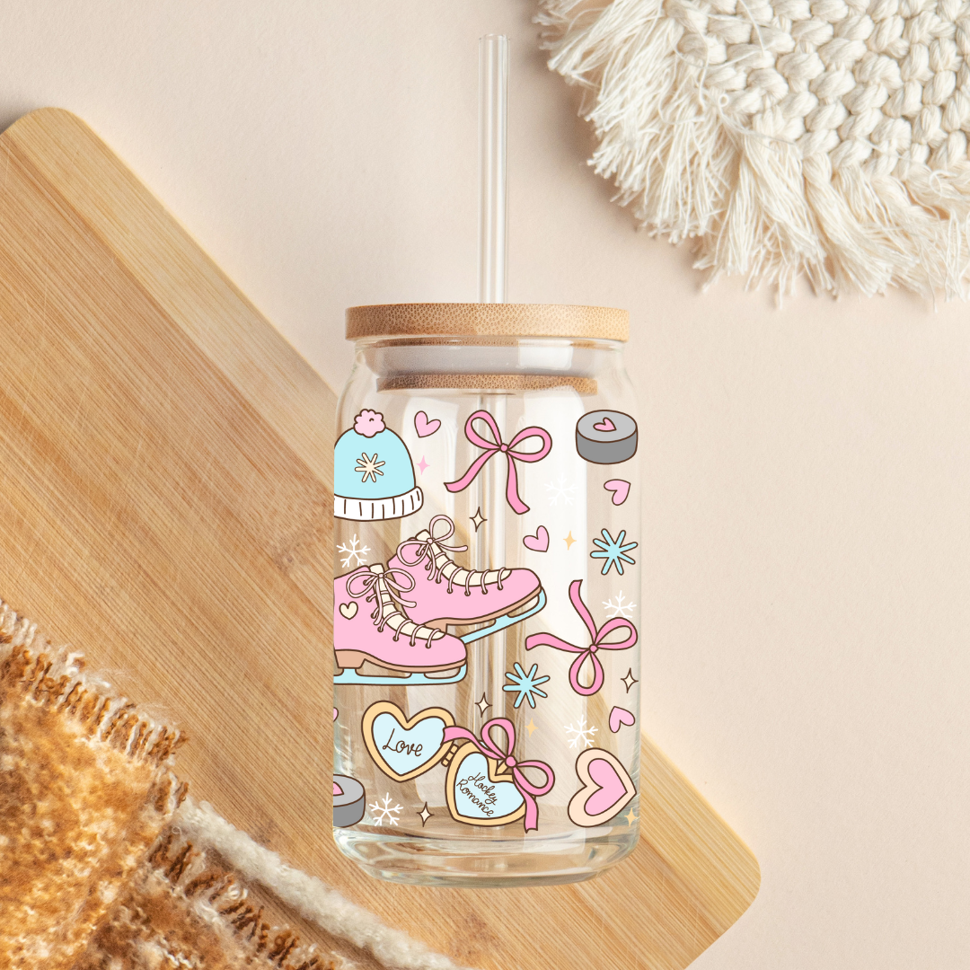 Glass Cup 500 ml - Hockey Romance