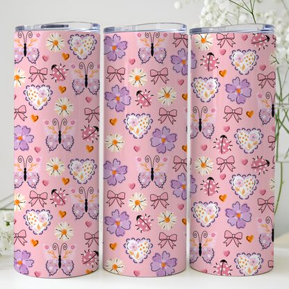 Tumbler 600 ml - Butterfly&Flowers
