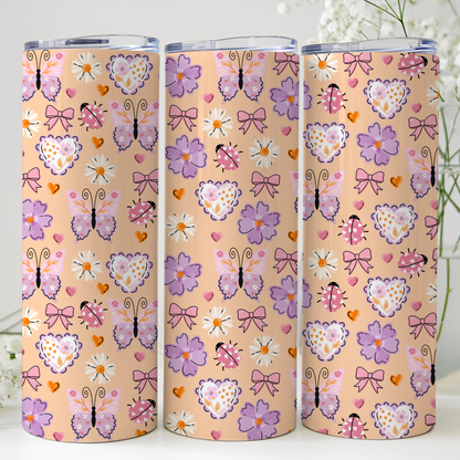 Tumbler 600 ml - Butterfly&Flowers