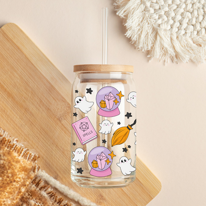 Glass Cup 500 ml - Witchy Ghost