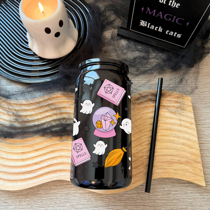 Glass Cup 500 ml - Witchy Ghost