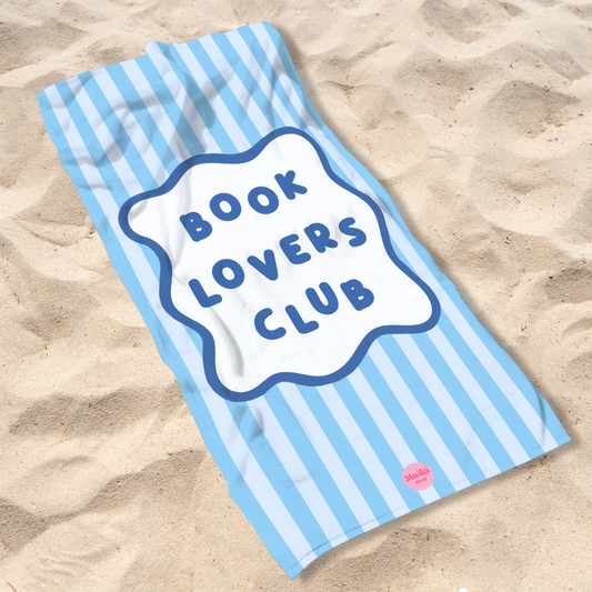 Beach Towel - Book Lovers Club Blue