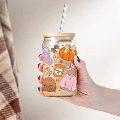Glass Cup 500 ml - Cozy Season Addicted