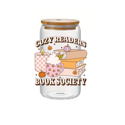 Glass Cup 500 ml - Cozy Readers Book Society