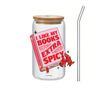 Glass Cup 500 ml - I Like My Books