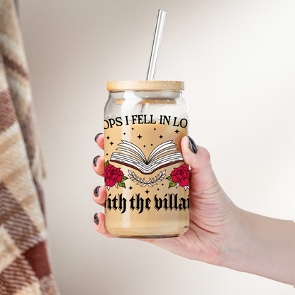 Glass Cup 500 ml - I Feel in Love With The Villain