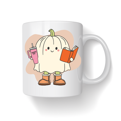 Tazza in ceramica 300 ml - Pumpkin Ghost Reader