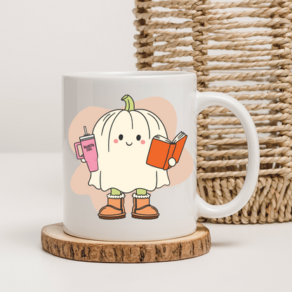 Tazza in ceramica 300 ml - Pumpkin Ghost Reader
