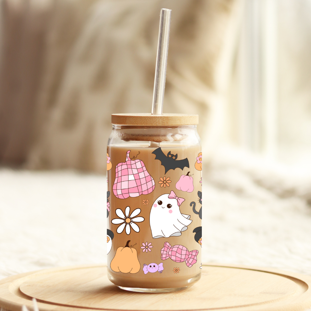 Glass Cup 500 ml - Spooky Cute