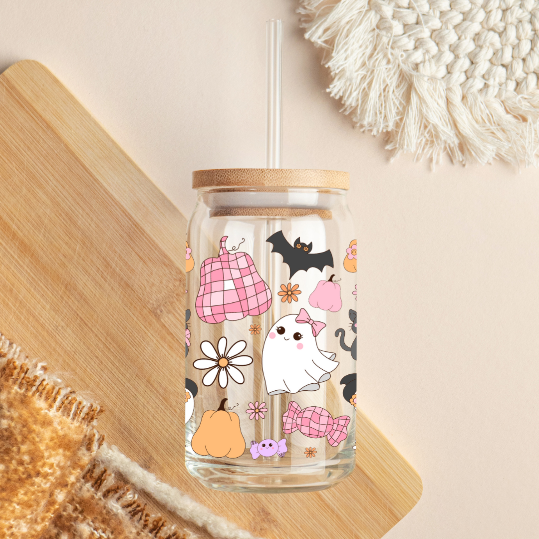 Glass Cup 500 ml - Spooky Cute