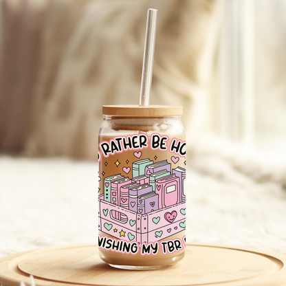 Glass Cup 500 ml - I'd Rather Be Home