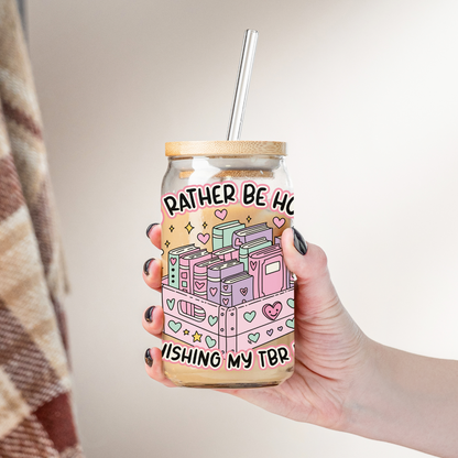 Glass Cup 500 ml - I'd Rather Be Home