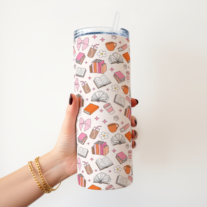 Tumbler 600 ml - Bookish Pattern