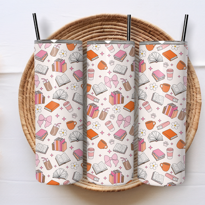 Tumbler 600 ml - Bookish Pattern