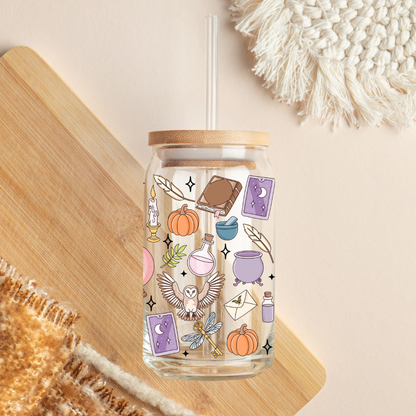 Glass Cup 500 ml - Ghosting you for Coffee &amp; Books