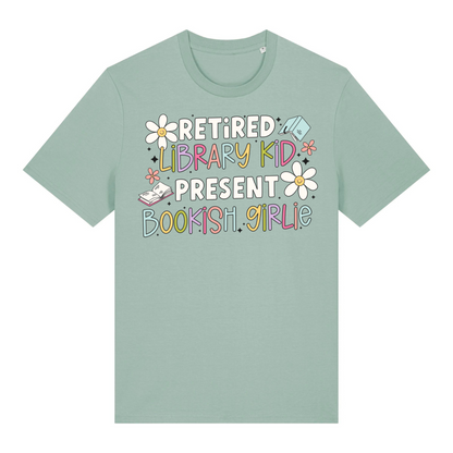 T-Shirt Retired Library Kid Present Bookish Girlie
