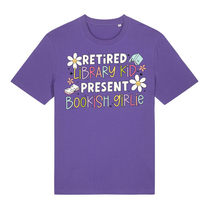 T-Shirt Retired Library Kid Present Bookish Girlie