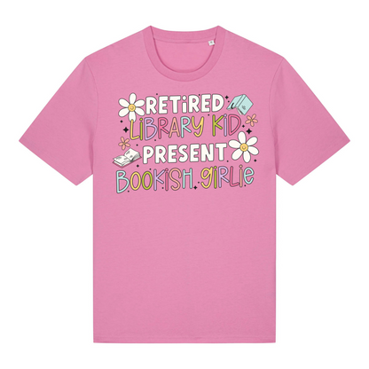T-Shirt Retired Library Kid Present Bookish Girlie